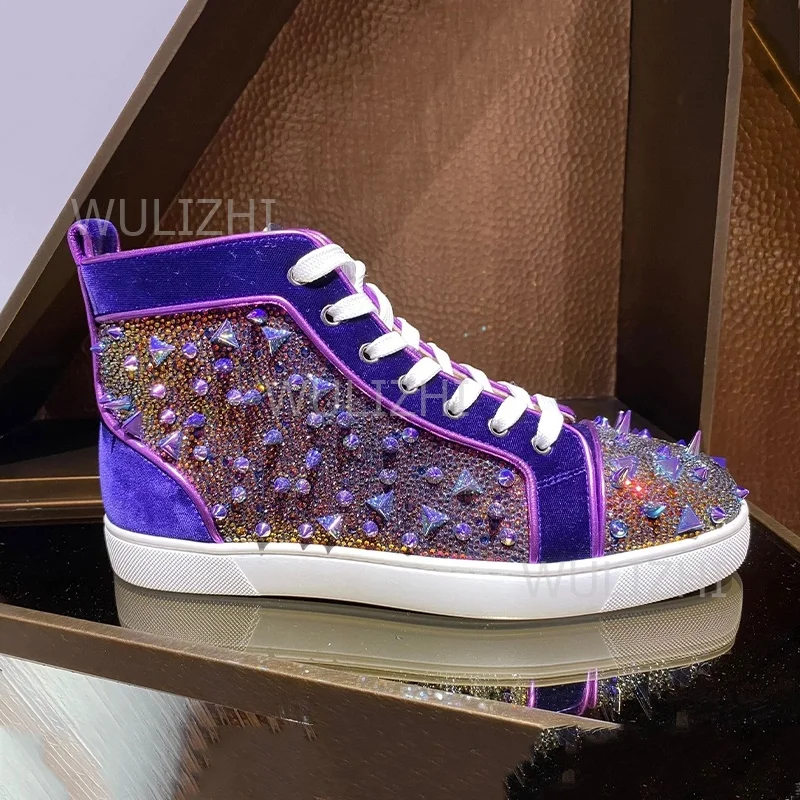 Dark Purple Crystal Rivet Men  - Running Gear Ladies 评论和价格