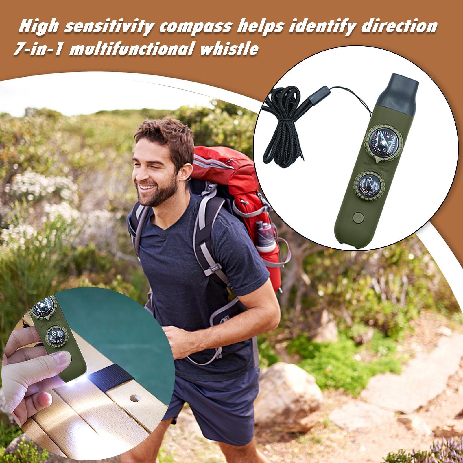 7-in-1 Survival Whistle with L - Running Gear Boat 评论和价格
